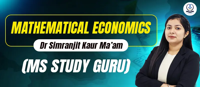 Mathematical Economics Question Paper for UGC NET